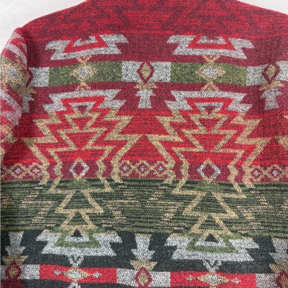 Coldwater Creek Women's Aztec Button-up Blazer Red/Green/Black/Gold Size 14 - Picture 11 of 14